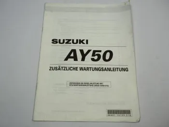 Suzuki AY50 K1 WRK1 2001 Nachtrag Werkstatthandbuch Reparaturanleitung Schaltplan
