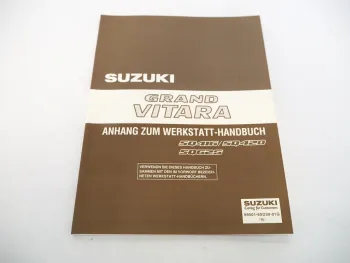 Suzuki Grand Vitara SQ 416 420 625 2001 Werkstatthandbuch H25 G16 J20 Motor Tempomat