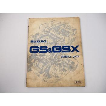 Suzuki GS GSX 400 450 550 750 850 1000 1100 L Service Data 1980
