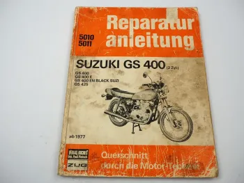 Suzuki GS400 GS425 E EN Black Suzi 2 Zylinder ab 1977 Reparaturanleitung Werkstatthandbuch