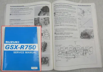 Suzuki GSX-R750 R750T Service Manual 1995 Werkstatthandbuch in englisch