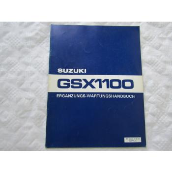 Suzuki GSX1100 Ergänzung Zusatz zum Werkstatthandbuch Reparaturhandbuch 81