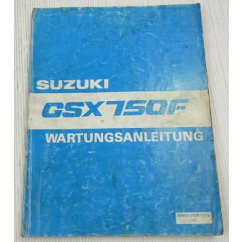 Suzuki GSX750F K Wartungsanleitung Werkstatthandbuch Reparaturanleitung 1988/89