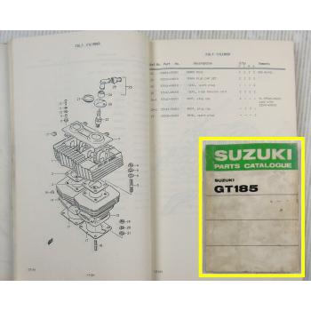 Suzuki GT185 K L M A Motorcycles E1 Spare Parts Catalogue List 1975