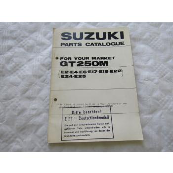 Suzuki GT250M E 2 4 6 17 18 22 24 25 Spare Parts Catalogue List