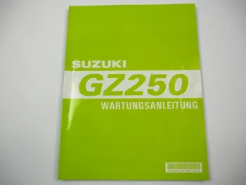 Suzuki GZ 250 Marauder Werkstatthandbuch 1999 Reparaturanleitung Wartungsanleitung