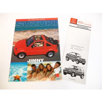 Suzuki Jimny Limousine Cabrio PKW Prospekt Preisliste 2000/03