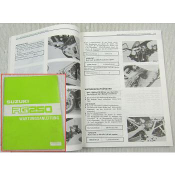 Suzuki RG250 Werkstatthandbuch Wartungsanleitung Reparaturanleitung von 1986