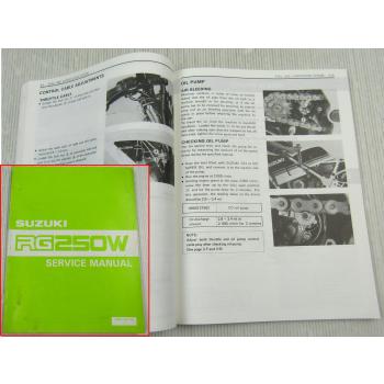 Suzuki RG250W Service Manual Reparaturanleitung in englisch edition 1983-1984