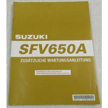 Suzuki SFV650A K9 Ergänzung Werkstatthandbuch Wartung Reparaturanleitung 2009