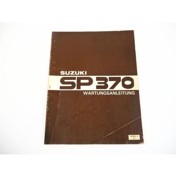 Suzuki SP370 Werktstatthandbuch Wartungsanleitung 1978