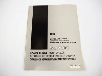 Suzuki Special Service Tools Catalog for Outboard Motor DT2 up to DT85 1981
