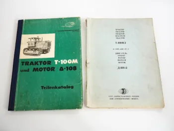 T100M Traktor + Motor D-108 Ersatzteilkatalog Ersatzteilliste UdSSR 1979