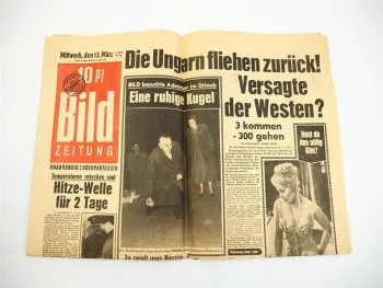 Tageszeitung Bild Bildzeitung vom 13. März 1957