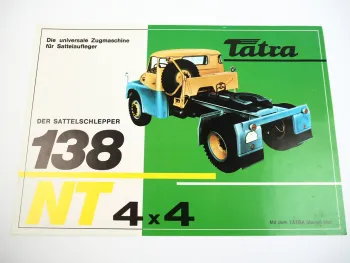 Tatra 138 NT 4x4 LKW Zugmaschine für Sattelaufleger Prospekt ca 1960er