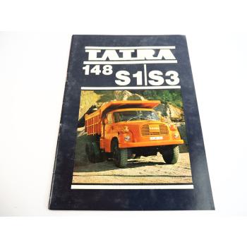 Tatra 148 S1 S3 Lastenkipper 6x6 LKW Prospekt 24 Seiten ca 1960er Jahre