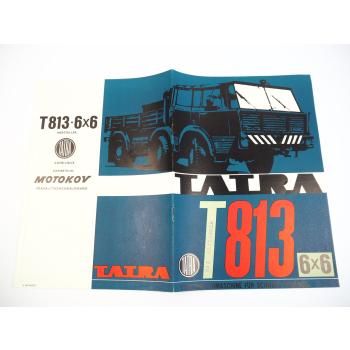Tatra 813 6x6 Zugmaschine für schwere Anhänger Prospekt ca 1973 CSSR Militär