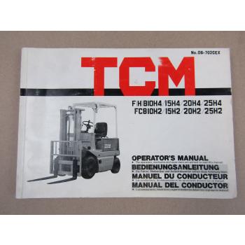 TCM FB FHB FCB 10 15 20 25 H2 H4 Stapler Betriebsanleitung Operation Manual
