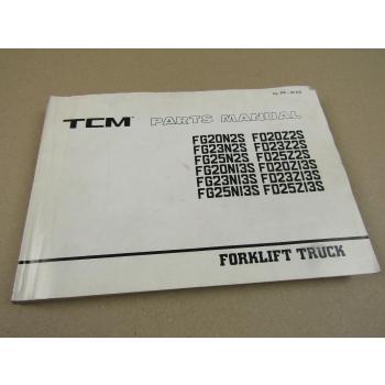 TCM FG FD 20 23 25 N Z 2 13 S Stapler Forklift Parts List Ersatzteilliste 1988