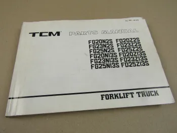 TCM FG FD 20 23 25 N Z 2 13 S Stapler Forklift Parts List Ersatzteilliste 1988