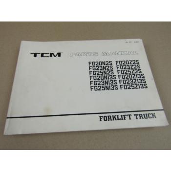 TCM FG FD 20 23 25 N2S N13S Z2S Z13S Stapler Parts List Ersatzteilliste 1990