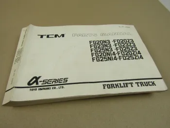 TCM FG FD 20 23 25 N3 Z3 N14 Z14 Stapler alpha Parts List Ersatzteilliste 92