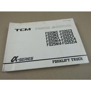 TCM FG FD 20 23 25 N3 Z3 N14 Z14 Stapler Parts List Ersatzteilliste 12/1991