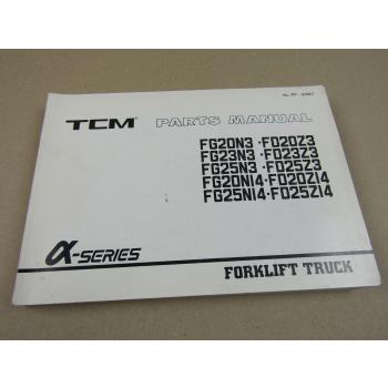TCM FG FD 20 23 25 N3 Z3 N14 Z14 Stapler Parts List Ersatzteilliste 1991