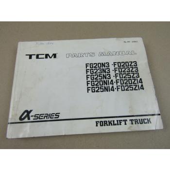 TCM FG FD 20 23 25 N3 Z3 N14 Z14 Stapler Parts List Ersatzteilliste 2/1991