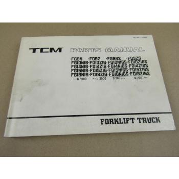 TCM FG FD 9 10 14 15 18 N Z 16 S Stapler Parts List Ersatzteilliste 1989