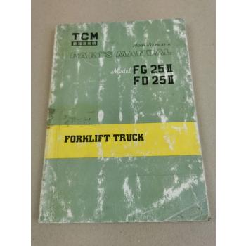 TCM FG25II FD25II Parts Manual Ersatzteilliste 1970