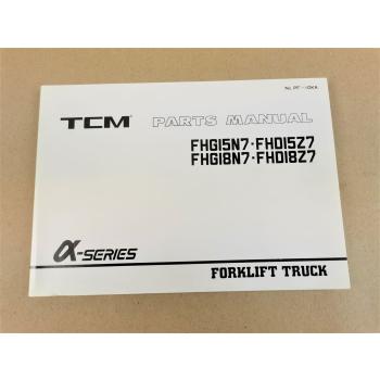 TCM FHG FHD 15 18 N7 Z7 Forklift Truck alpha Parts List Ersatzteilliste engl 90