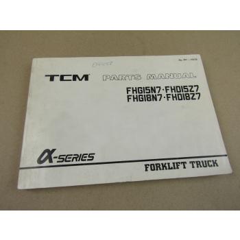 TCM FHG FHD 15 18 N7 Z7 Stapler Forklift Truck Parts List Ersatzteilliste 1991