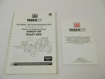 TerexLift Agrilift 625 Telelift 2506 Stapler Betriebsanleitung Wartung 2005