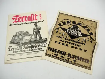Terrasit Naturstein Edelputz Industrie GmbH Sprendlingen Prospekte 1921 Art Deco