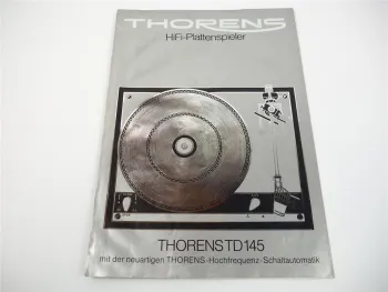 Thorens TD 145 160 126 electronic 166 J Hifi Plattenspieler Prospekt 1976