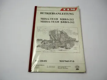 TIM MIISA MIIISA TE120 KRB S 212 312 Köpfrodebunker Betriebsanleitung