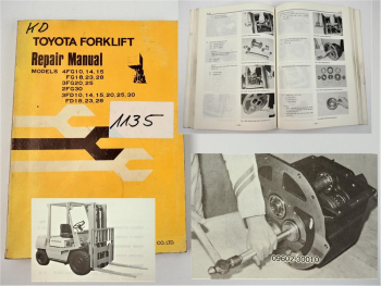 Toyota 2FG 3FG 4FG 3FD 10 - 30 Forklift Repair Manual Werkstatthandbuch 1980