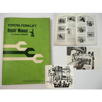 Toyota 2J Diesel Engine for Forklift Repair Manual Werkstatthandbuch