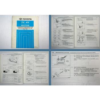 Toyota 2Y 4Y Abgaskontrollsystem Werkstatthandbuch Hilux YN85 - YN110 1990