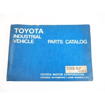 Toyota 3FD 33 35 40 FDE35 FD45 Forklift Truck Parts Catalog Ersatzteilliste