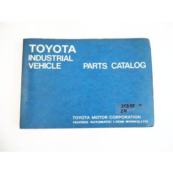 Toyota 3FD35 Forklift Truck Gabelstapler Parts Catalog Ersatzteilliste