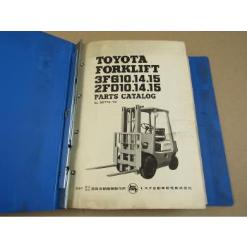Toyota 3FG 2FD 10 14 15 Forklift Parts List Ersatzteillitse Gabelstapler 1973