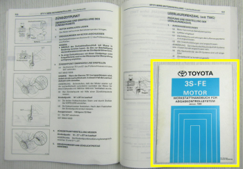 Toyota 3S-FE Motor MR2 Corona Abgaskontrollsystem Werkstatthandbuch 01/1990