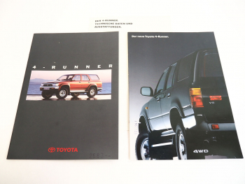 Toyota 4 Runner PKW 3x Prospekt Technische Daten Ausstattung 1989/92