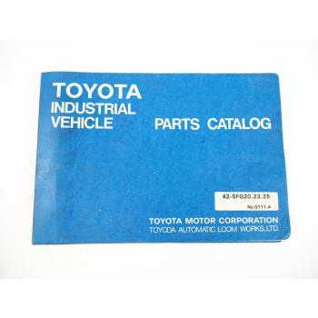 Toyota 42-5FG 20 23 25 Forklift Parts Catalog 1988