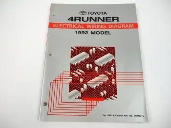 Toyota 4Runner 1992 Electrical Wiring Diagramm Kabelplan Schaltpläne Elektrik