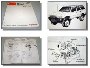 Toyota 4Runner Fahrzeugmerkmale Werkstatthandbuch VZN130 ab 1989