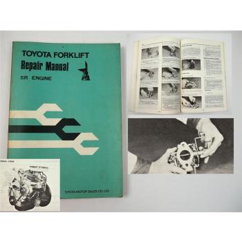 Toyota 5R Engine for Forklift Repair Manual Werkstatthandbuch 1975