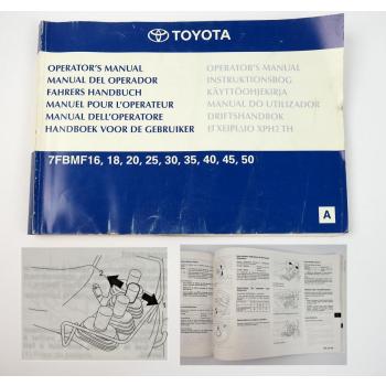 Toyota 7FBMF 16 18 20 25 30 - 50 Gabelstapler Betriebsanleitung Operators Manual